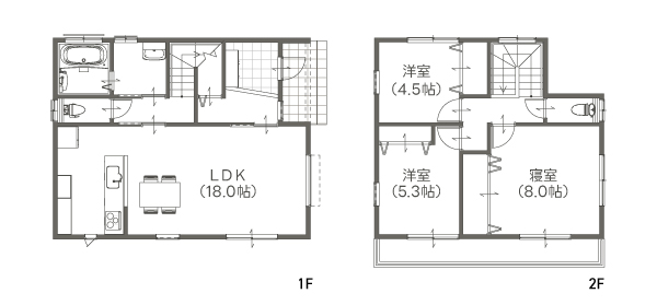 ONE’S PACK+28坪3LDK参考プラン間取り