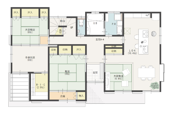 富士市で中古住宅×リノベーション　ワンストップでサポート間取り AFTER